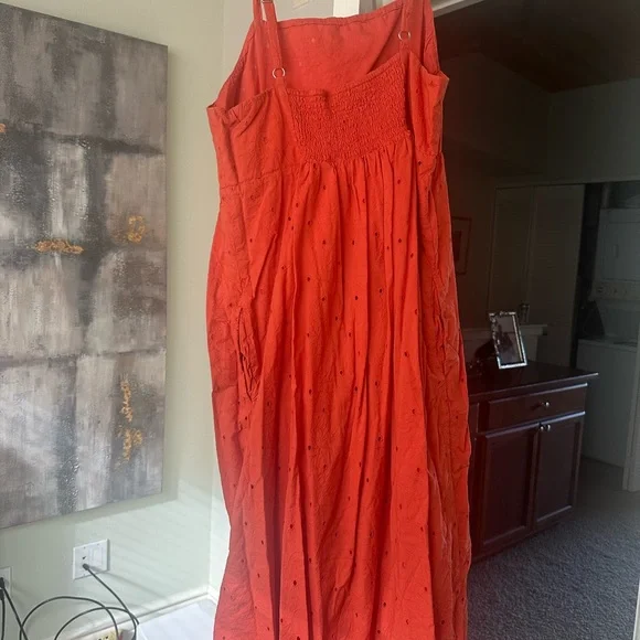 Madewell Eyelet Summertime Cami Midi Dress XL - Picture 3 of 5